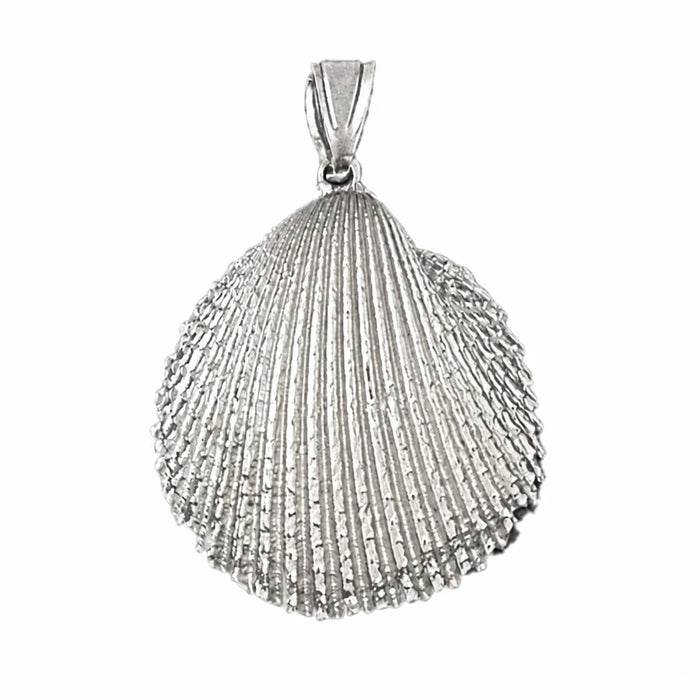 Seashell Charm Pendant 14k Gold (9.5 Grams) White Gold 14k