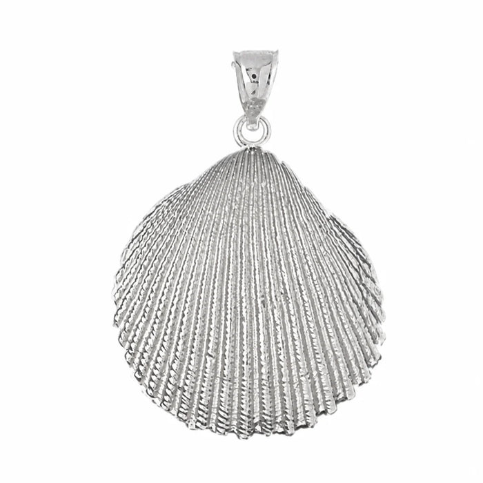 Seashell Charm Pendant 14k Gold (10.3 Grams) White Gold 14k