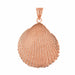 Seashell Charm Pendant 14k Gold (10.3 Grams) Rose Gold 14k