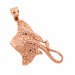 Stingray Fish Charm Pendant 14k Gold (14.5 Grams) Rose Gold 14k