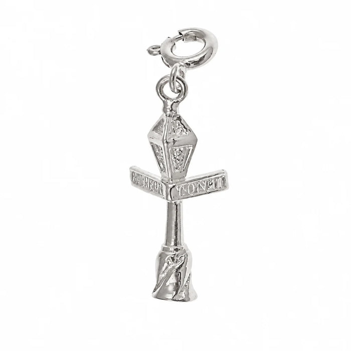 3D Bourson Avenue Street Lamp Charm Pendant 14k Gold (2.2 Grams) White Gold 14k