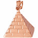 3D Egyptian Pyramid Charm Pendant 14k Gold (6.7 Grams) Rose Gold 14k