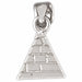 3D Egyptian Pyramid Charm Pendant 14k Gold (1.2 Grams) White Gold 14k