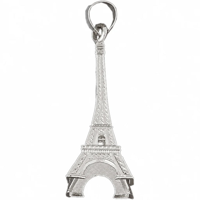 3D Eiffel Tower Charm Pendant 14k Gold (11.3 Grams) White Gold 14k
