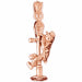 3D London Street Lamp Charm Pendant 14k Gold Rose Gold 14k