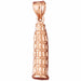 3D Pisa Tower Italy Charm Pendant 14k Gold (4.3 Grams) Rose Gold 14k