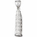3D Pisa Tower Italy Charm Pendant 14k Gold (4.3 Grams) White Gold 14k