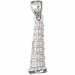 3D Pisa Tower Italy Charm Pendant 14k Gold (2.8 Grams) White Gold 14k