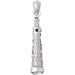 3D Pisa Tower Italy Charm Pendant 14k Gold (3.1 Grams) White Gold 14k