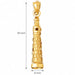 3D Pisa Tower Italy Charm Pendant 14k Gold (3.1 Grams) Yellow Gold 14k