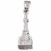 3D Tower Charm Pendant 14k Gold White Gold 14k