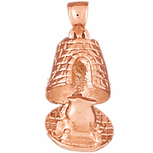 3D Travel Attraction Charm Pendant 14k Gold (5.2 Grams) Rose Gold 14k