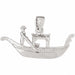 3D Gondola Venice Italy Charm Pendant 14k Gold (2.8 Grams) White Gold 14k