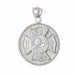 Firefighter Sign Charm Pendant 14k Gold (11.4 Grams) White Gold 14k