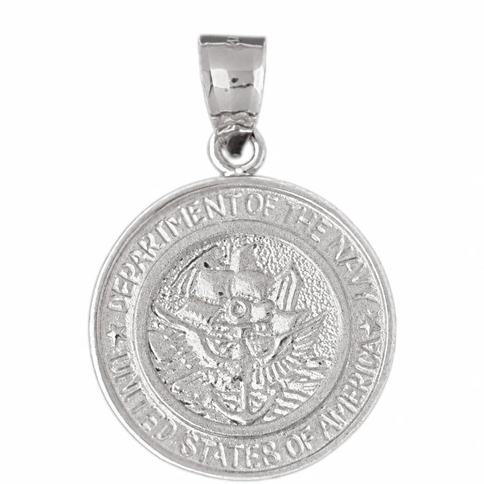 Firefighter Sign Charm Pendant 14k Gold (11.2 Grams) White Gold 14k