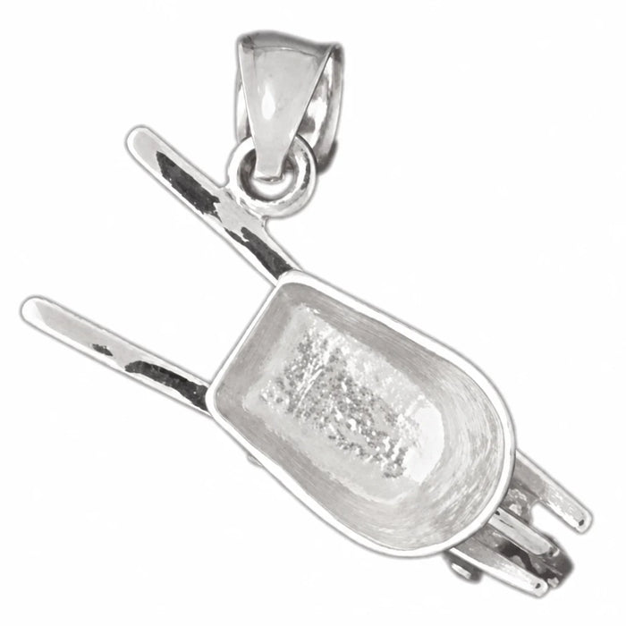 3D Garden Cart Charm Pendant 14k Gold (4.7 Grams) White Gold 14k