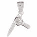 3D Hair Dryer Charm Pendant 14k Gold (1.5 Grams) White Gold 14k