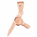 3D Hair Dryer Charm Pendant 14k Gold (1.5 Grams) Rose Gold 14k