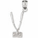 3D Hairdresser's Razor Moveable Charm Pendant 14k Gold White Gold 14k