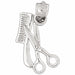 3D Hairdresser's Scissors and Comb Charm Pendant 14k Gold (0.5 Grams) White Gold 14k
