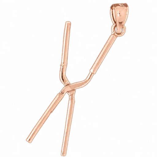 3D Hairdresser's Scissors Moveable Charm Pendant 14k Gold Rose Gold 14k