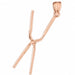 3D Hairdresser's Scissors Moveable Charm Pendant 14k Gold Rose Gold 14k