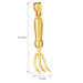 3D Rake Charm Pendant 14k Gold (2.2 Grams) Yellow Gold 14k