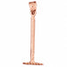 3D Rake Charm Pendant 14k Gold (1.3 Grams) Rose Gold 14k