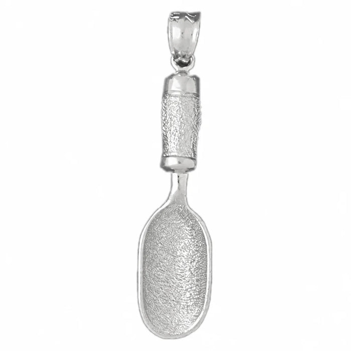 3D Spade Shovel Charm Pendant 14k Gold (4.2 Grams) White Gold 14k
