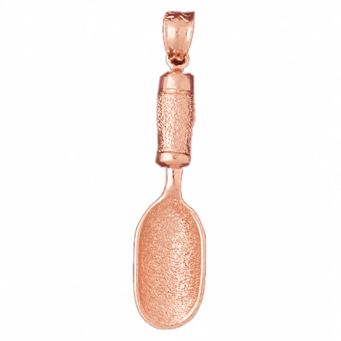 3D Spade Shovel Charm Pendant 14k Gold (4.2 Grams) Rose Gold 14k