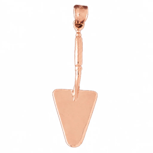 3D Spade Shovel Charm Pendant 14k Gold (2 Grams) Rose Gold 14k