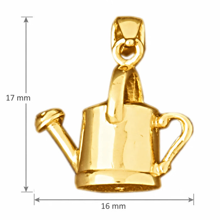 3D Water Jug Charm Pendant 14k Gold Yellow Gold 14k