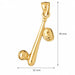 3D Baseball Bat Charm Pendant 14k Gold (3.1 Grams) Yellow Gold 14k