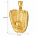 14K Yellow Gold variant – Baseball Mitt Glove Charm Pendant 14k Gold (7.5 Grams) – dimensions and size guide