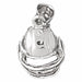 14K White Gold variant – 3D Football Helmet Charm Pendant 14k Gold (3 Grams) – front view