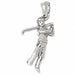 14K White Gold variant – 3D Golfer Charm Pendant 14k Gold (2.1 Grams) – front view