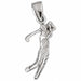 14K White Gold variant – 3D Golfer Charm Pendant 14k Gold (2 Grams) – front view