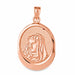 Virgin Mary Charm Pendant 14k Gold (1.8 Grams) Rose Gold 14k