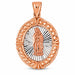 Virgin Mary Charm Pendant 14k Gold (3.1 Grams) Rose Gold 14k