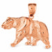Wild Bear Charm Pendant 14k Gold (3 Grams) Rose Gold 14k