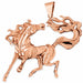 Wild Horse Charm Pendant 14k Gold (23.6 Grams) Rose Gold 14k