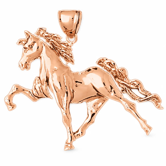 Wild Horse Charm Pendant 14k Gold (7.3 Grams) Rose Gold 14k