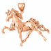 Wild Horse Charm Pendant 14k Gold (7.3 Grams) Rose Gold 14k