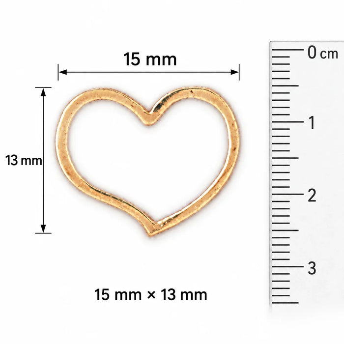 Floating Heart Charm Pendant 14k Gold (0.6 Grams)