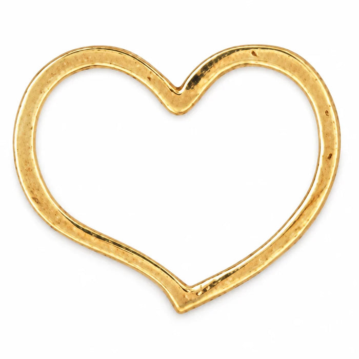 Floating Heart Charm Pendant 14k Gold (0.6 Grams) Yellow Gold 14k
