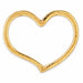 Floating Heart Charm Pendant 14k Gold (0.6 Grams) Yellow Gold 14k