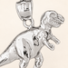 Dinosaur Charm Pendant 14k Gold
