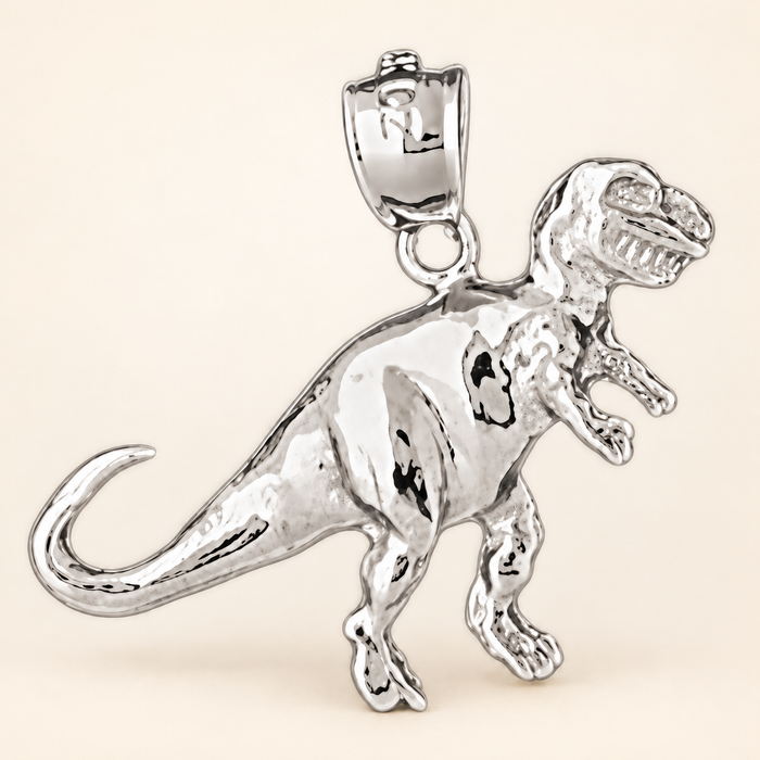 Dinosaur Charm Pendant 14k Gold White Gold 14k