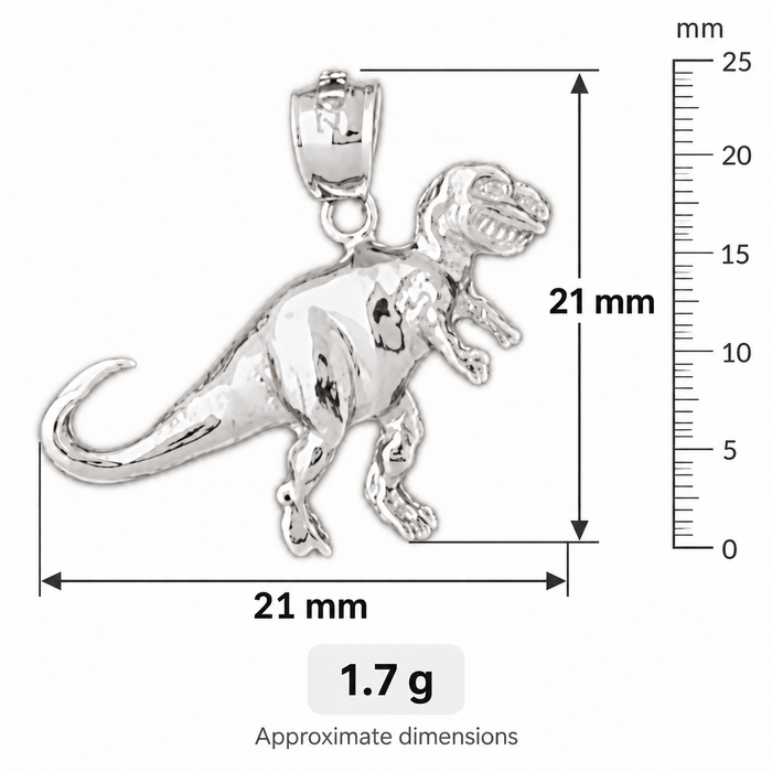 Dinosaur Charm Pendant 14k Gold