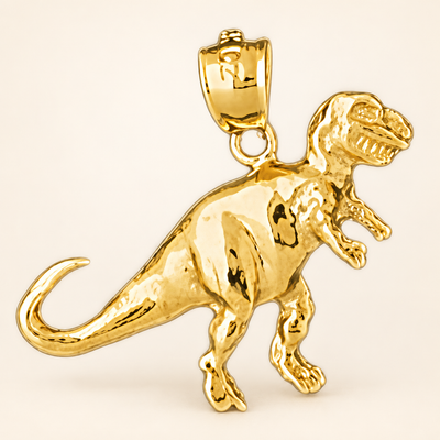 Dinosaur Charm Pendant 14k Gold Yellow Gold 14k